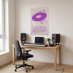 How to Handle a Record Wall Flag in the studio room mockup.