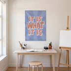 It Is What It Is Wall Flag in the art corner room mockup.