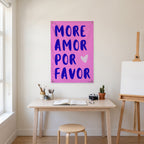 More Amor Por Favor Wall Flag in the art corner room mockup.