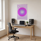 Protect Your Energy Glow Wall Flag in the studio room mockup.