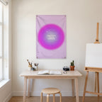 Protect Your Energy Glow Wall Flag in the art corner room mockup.