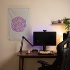 You're Doing Great Wall Flag in the streaming nook room mockup.